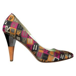 RARE! ETRO 40th anniversary limited edition shoes engraved heels pumps size 37